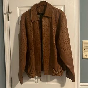 Bernini Men’s L genuine ostrich coat